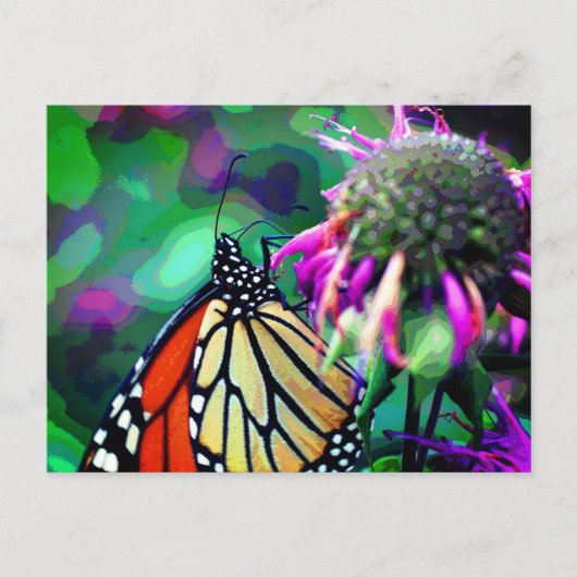 Butterfly On Flower Nature Art Personalized ポストカード (正面)