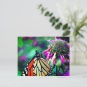 Butterfly On Flower Nature Art Personalized ポストカード (スタンド正面)