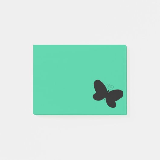 Butterfly on Green Post Itメモ ポストイット (正面)
