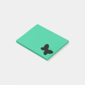 Butterfly on Green Post Itメモ ポストイット (アングル)