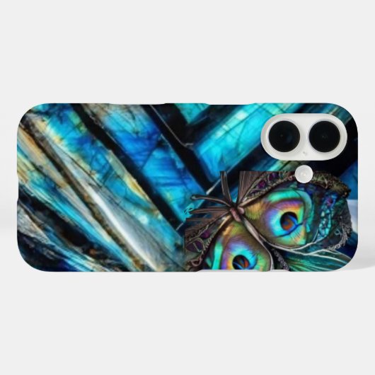 Butterfly on labradorite Case-Mate iPhoneケース (裏面 (横))