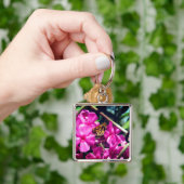 Butterfly on Pink Flower | キーホルダー (手)