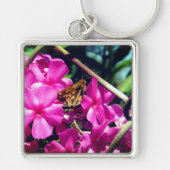 Butterfly on Pink Flower | キーホルダー (正面)