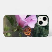 Butterfly on Rose of Sharon iPhone Case iPhoneケース (裏面横)