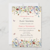 Butterfly on the way |フローラガールベビーシャワー 招待状 (正面)