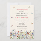 Butterfly on the way Boho Baby Shower | Boho 招待状 (正面)