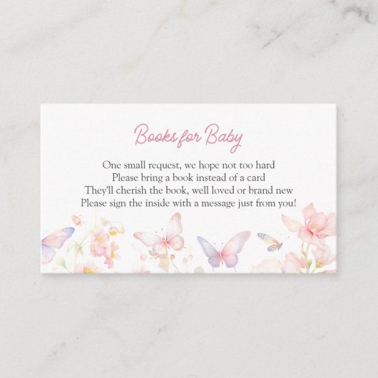 Butterfly on the Way Books forベビー・エンクロージャカード エンクロージャーカード (正面)