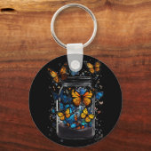 Butterfly out of the bottel  key ring キーホルダー (正面)