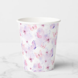 Butterfly Party Paper Cups Purple and Pink 紙コップ