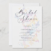 Butterfly Pastel Bridal Shower Invitation 招待状 (正面)
