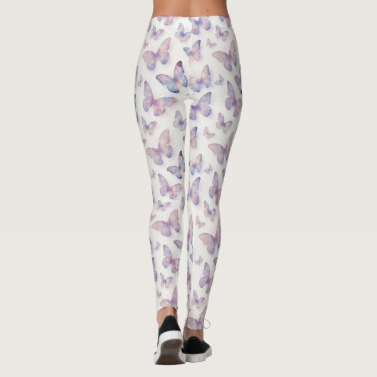 Butterfly Pastel Dreamy Aesthetic Pattern レギンス (裏面)