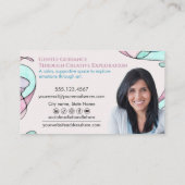 Butterfly Pastel Watercolor Art Therapist 名刺 (裏面)