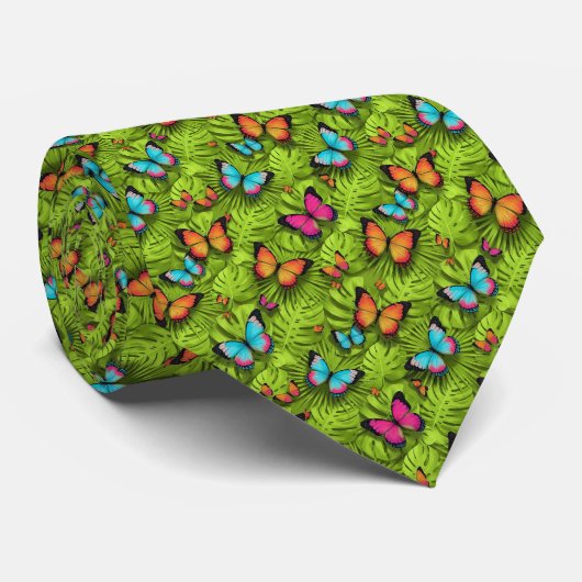 Butterfly Pattern Custom Necktie ネクタイ (ロール)