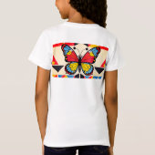 Butterfly Pattern Girls T-Shirt Tシャツ (裏面)