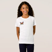 Butterfly Pattern Girls T-Shirt Tシャツ (正面フル)