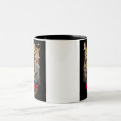 butterfly pattern, kaleidoscope, glass butterfly, ツートーンマグカップ (中央)