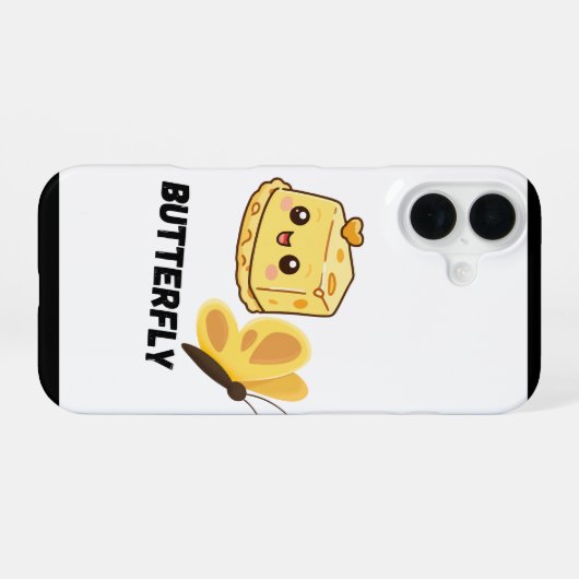 Butterfly Phone Case iPhone 16ケース (裏面横)