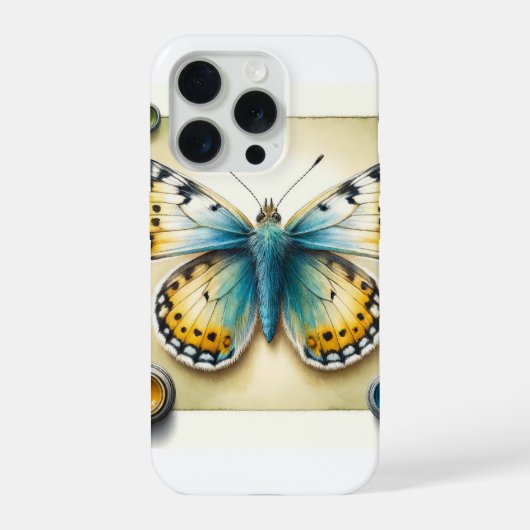 Butterfly Pieridae 110724IREF113 - Watercolor iPhoneケース (裏面)