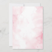 Butterfly Pink Floral XV Princess Dress Elegant 招待状 (裏面)