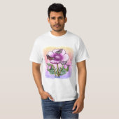 Butterfly Pink Poppy  Tシャツ (正面フル)