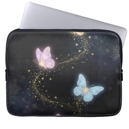Butterfly Pouch Bag – Magical Colorful Butterflies ラップトップスリーブ