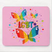 Butterfly Pride Love is Love LGBT Awareness マウスパッド (正面)