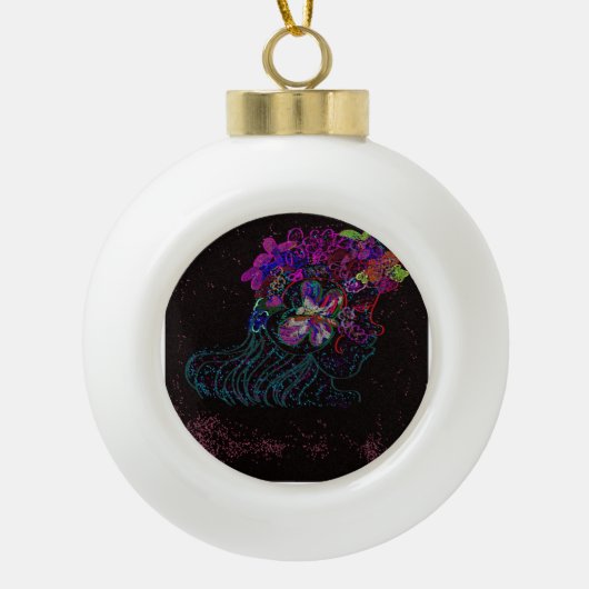 Butterfly Princess セラミックボールオーナメント (正面)