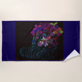 Butterfly Princess Beach Towel ビーチタオル