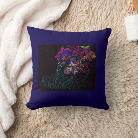 Butterfly Princess Throw Pillow クッション (ブランケット)