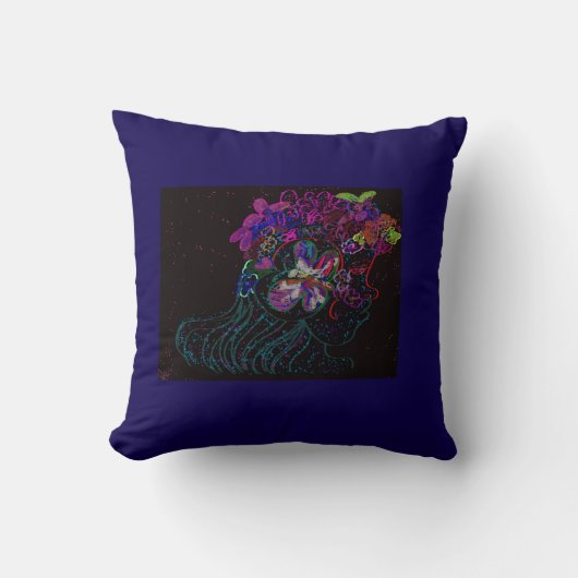 Butterfly Princess Throw Pillow クッション (正面)