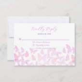 Butterfly Quinceañera RSVP Response Card (正面)