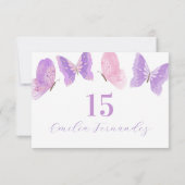 Butterfly Quinceañera RSVP Response Card (裏面)