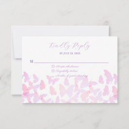 Butterfly Quinceañera RSVP Response Card