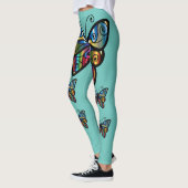 BUTTERFLY RAINBOW COLORS YOGA PANTS LEGGINGS レギンス (左)