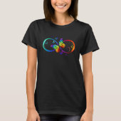 Butterfly Rainbow infinity Symbol Sign Tシャツ (正面)