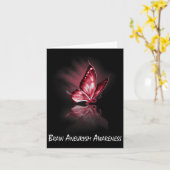 Butterfly Ribbon Brain Aneurysm Awareness  カード (黄色い花)