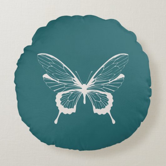 Butterfly Round Pillow ラウンドクッション (正面)