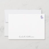 Butterfly Sage Green Wildflower サンキューカード (裏面)