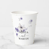 Butterfly Script Wedding Paper Cups 紙コップ (正面)