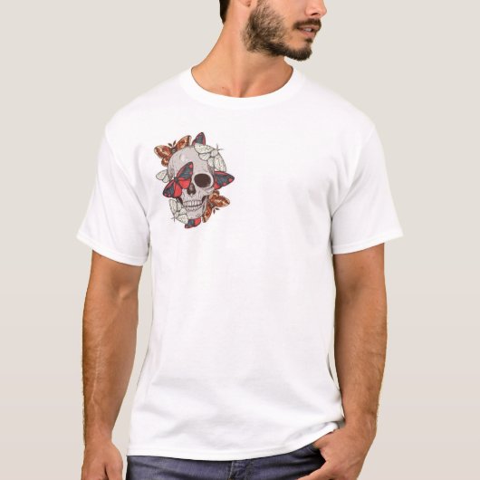 Butterfly skull shirt tシャツ (正面)