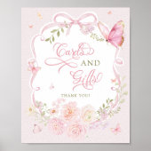 Butterfly Soft Pink Floral Cards and Gifts ポスター (正面)
