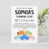 Butterfly Squishmallow Birthday Party 招待状 (スタンド正面)