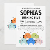 Butterfly Squishmallow Birthday Party 招待状 (正面/裏面)