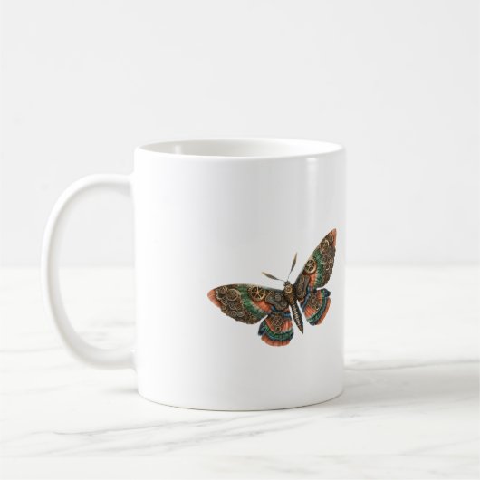 butterfly steampunk cup of coffee コーヒーマグカップ (左)