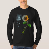 Butterfly Sunflower Behcet s Disease Awareness Tシャツ (正面)