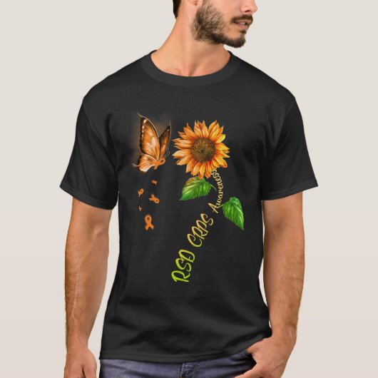Butterfly Sunflower Rsd Crps Awareness  Tシャツ (正面)