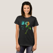Butterfly Sunflower Scleroderma Awareness Tシャツ (正面フル)