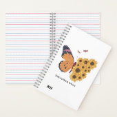 Butterfly & Sunflowers Spiral Notebook  ノートブック (内側)