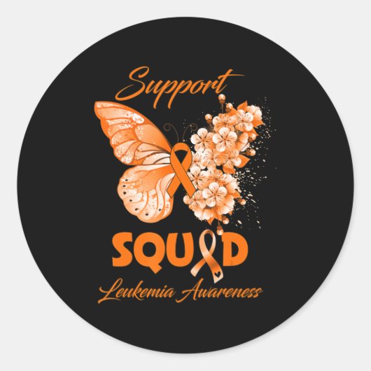 Butterfly Support Squad Leukemia Awareness  ラウンドシール (正面)