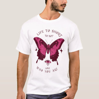 Butterfly SVG | 人生は短すぎる 引用 Tシャツ